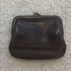 Coach Vintage Brown Leather Key & Card Holder